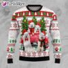 Samoyed Red Truck Dog Lover Christmas Jumper For Dog Lovers Awesome Ugly Sweater - Narides