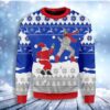 Santa And Jesus Playing Snowball For Christmas Awesome Ugly Sweater - Narides