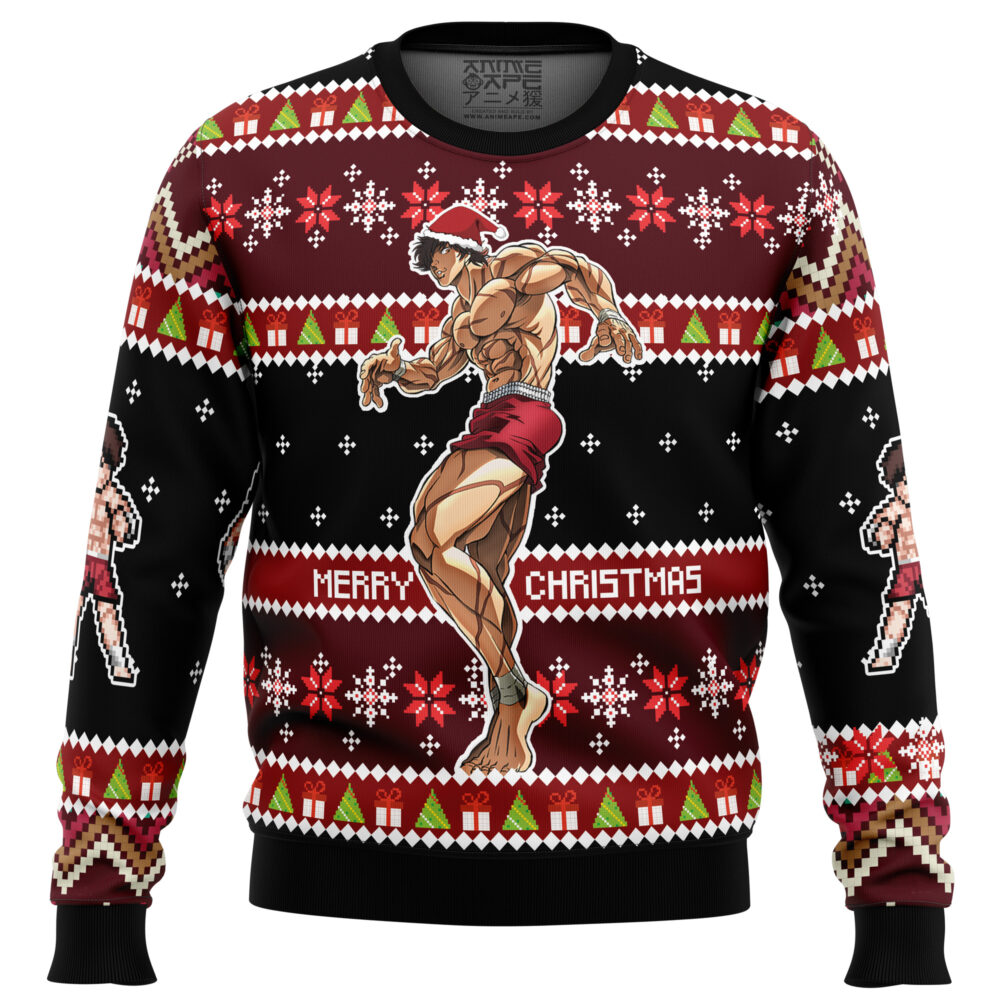 Santa Baki Ugly Christmas Sweater - Holiday Jumper Sweatshirt - Narides