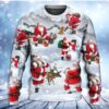 Santa Claus In The Snow Mountain Art Style Christmas Limited Ugly Sweater - Narides