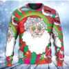 Santa Claus Psychedelic Colorful Hippie Christmas Ugly Sweater - Narides