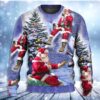 Santa Claus Story Night Is Coming Art Style Christmas Awesome Ugly Sweater - Narides