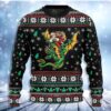 Santa Claus With Dragon Christmas Ugly Sweater - Narides