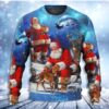 Santa Claus Xmas Is Coming Sky Night Art Style Christmas Limited Ugly Sweater - Narides