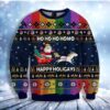 Santa Clause Ho Ho Ho Homo Happy Holigays Christmas Ugly Sweater - Narides