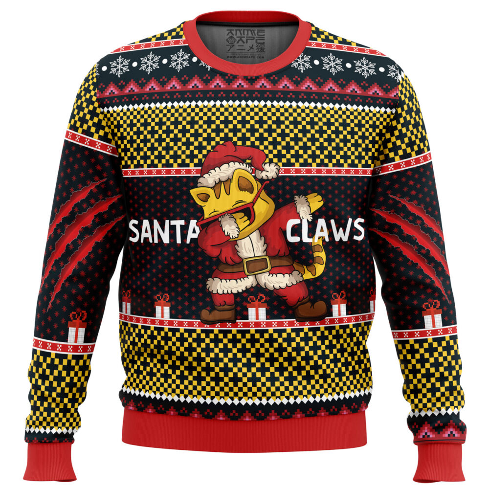 Santa Claws Ugly Christmas Sweater - Holiday Jumper Sweatshirt - Narides