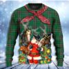 Santa Cowboy Green Style Christmas Ugly Sweater - Narides