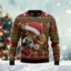 Santa Hat Cow Xmas Ugly Sweater - Narides