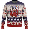 Santa Hitagi, Tsubasa, and Suruga Bakemonogatari Ugly Christmas Sweater - Holiday Jumper Sweatshirt - Narides