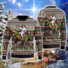 Santa Jesus Ride Dinosaur Christmas Limited Ugly Sweater - Narides