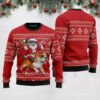 Santa Riding English Bulldog Christmas Us3124 Ugly Sweater - Narides