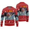 Santa Riding Trex Santa Riding Trex Christmas Shirt Ugly Sweater - Narides