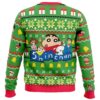 Santa Shinnosuke Crayon Shin-chan Ugly Christmas Sweater - Holiday Jumper Sweatshirt - Narides