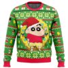 Santa Shinnosuke Crayon Shin-chan Ugly Christmas Sweater - Holiday Jumper Sweatshirt - Narides