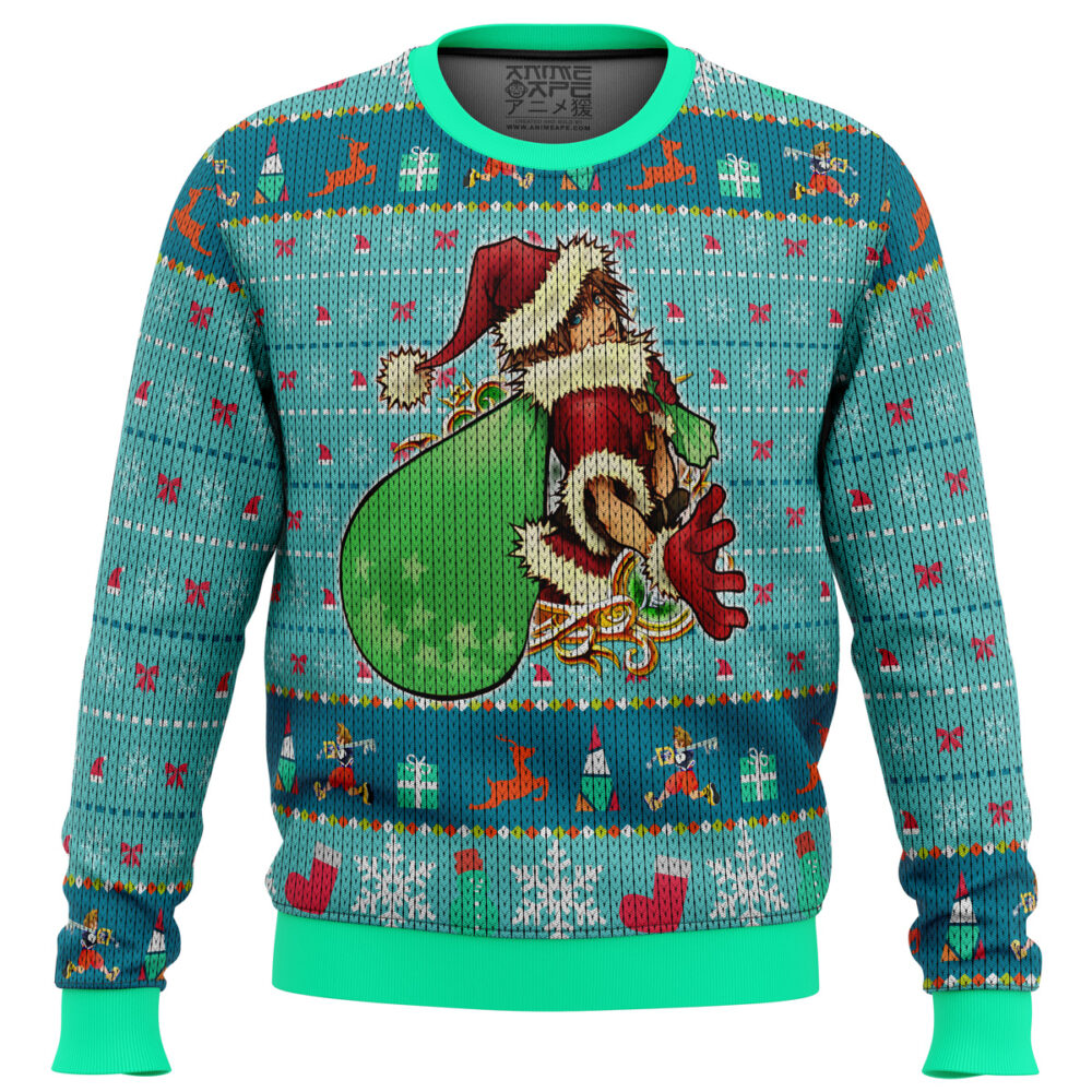 Santa Sora Kingdom Hearts Ugly Christmas Sweater - Holiday Jumper Sweatshirt - Narides