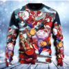 Santa With Electric Guitar Christmas Limited Ugly Sweater - Narides