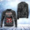 Satanic Pentagram Hail Santa Christmas Awesome Ugly Sweater - Narides