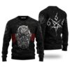 Satanic Skull Party Ideas Christmas Jumper Limited Ugly Sweater - Narides