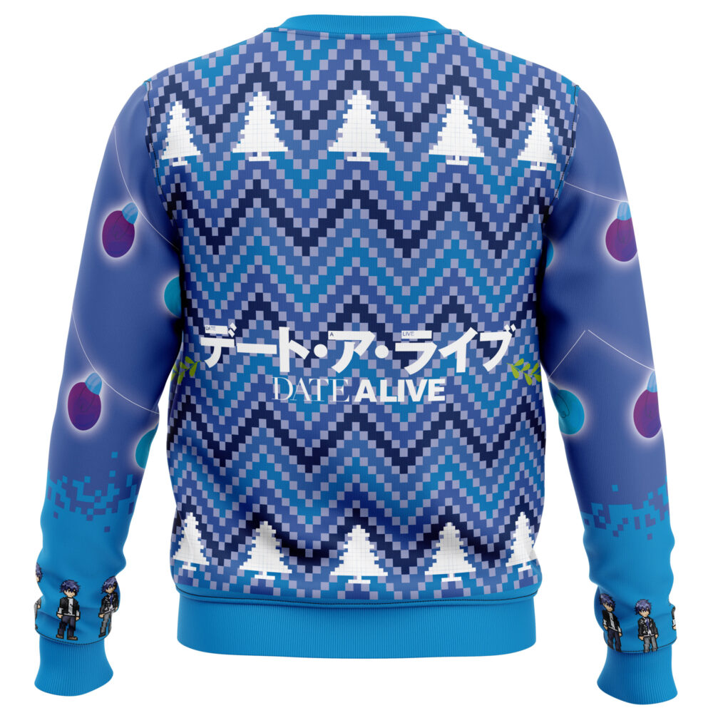 Shido Itsuka Date A Live Ugly Christmas Sweater - Holiday Jumper Sweatshirt - Narides