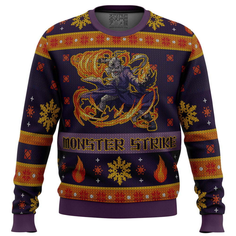 Shishio Makoto Monster Strike Rurouni Kenshin Samurai X Ugly Christmas Sweater - Holiday Jumper Sweatshirt - Narides