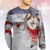 Siberian Husky Kvh Christmas Awesome Ugly Sweater - Narides