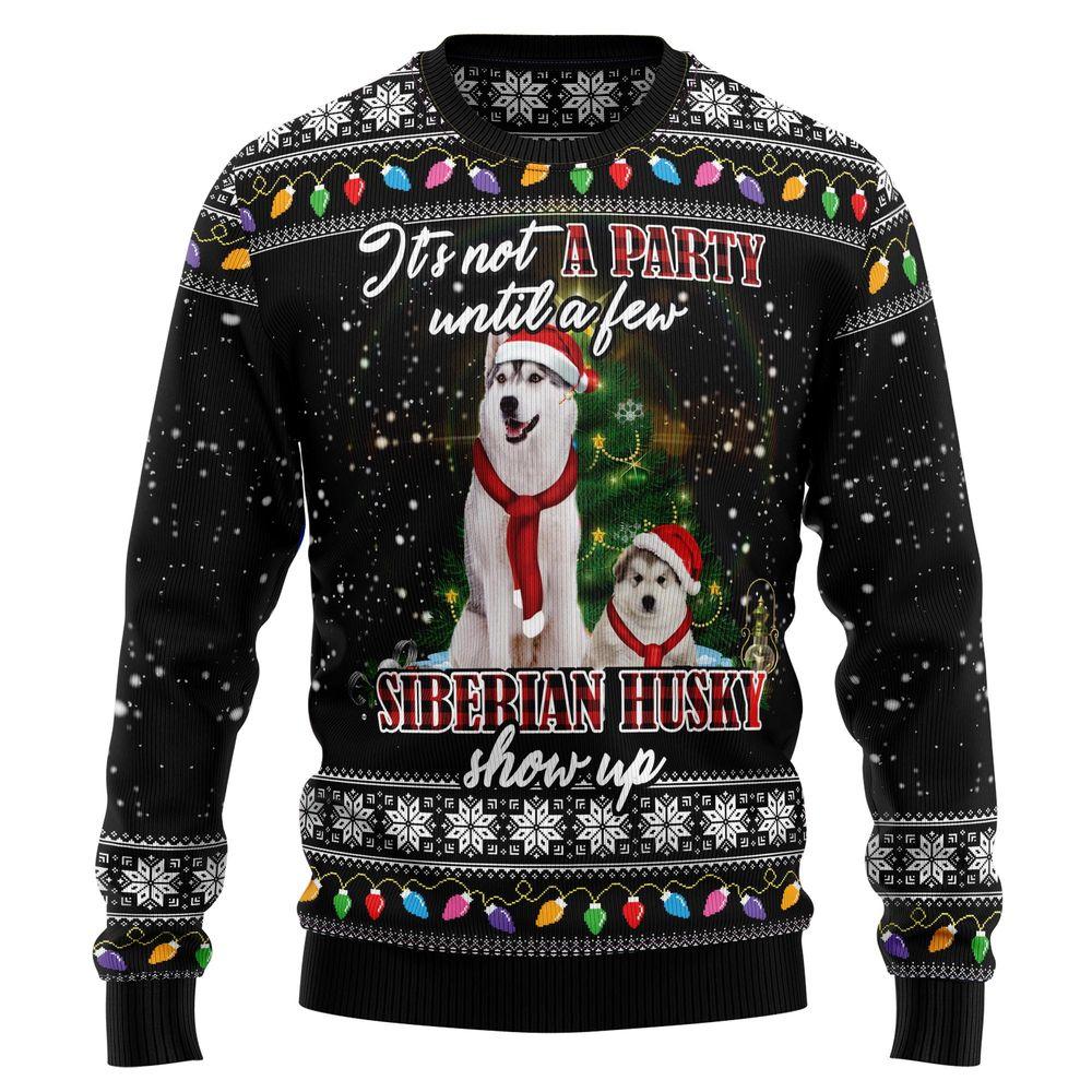 Siberian Husky Show Up D1111 Christmas Limited Ugly Sweater - Narides