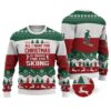 Skiing All I Want For Christmas Christmas Knitted Print Sweatshirt Best For Christmas Noel Christmas Signature Ugly Sweater - Narides