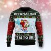 Skiing Oh What Fun Christmas Limited Ugly Sweater - Narides