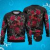 Skull And Rose Unique Halloween Trending Christmas Awesome Ugly Sweater - Narides