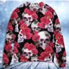 Skull And Roses With Spidy Christmas Awesome Ugly Sweater - Narides