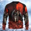 Skull Dark Blood Night Scary Style Christmas Awesome Ugly Sweater - Narides