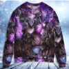 Skull Dragon Love Life Purple Christmas Awesome Ugly Sweater - Narides