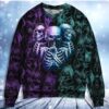 Skull Neither Hear Nor See Christmas Ugly Sweater - Narides