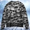 Skull No Fear No Pain Christmas Ugly Sweater - Narides