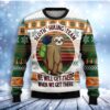 Sloth Hiking Team We Will Get There When We Get There Christmas Limited Ugly Sweater - Narides