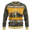 Spend Christmas In Fellowship The Lord Of The Rings Party Ideas Christmas Jumper Limited Ugly Sweater - Narides