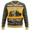 Spend Christmas in Fellowship The Lord of the Rings Ugly Christmas Sweater - Holiday Jumper Sweatshirt - Narides