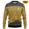 Star Trek The Next Generation 1987 Yellow Christmas Custom Name Party Ideas Christmas Jumper Limited Ugly Sweater - Narides