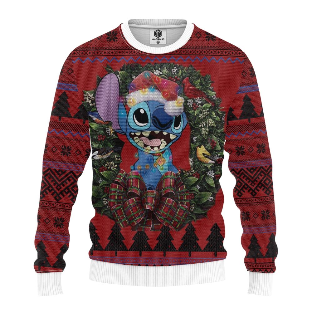 Stitch Ugly Christmas Sweater Custom Sweatshirt Apparel - Narides