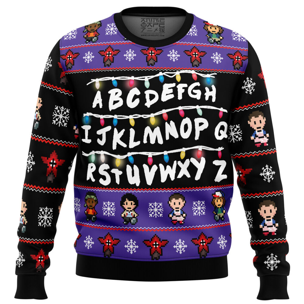 Stranger Things Ugly Christmas Sweater - Holiday Jumper Sweatshirt - Narides