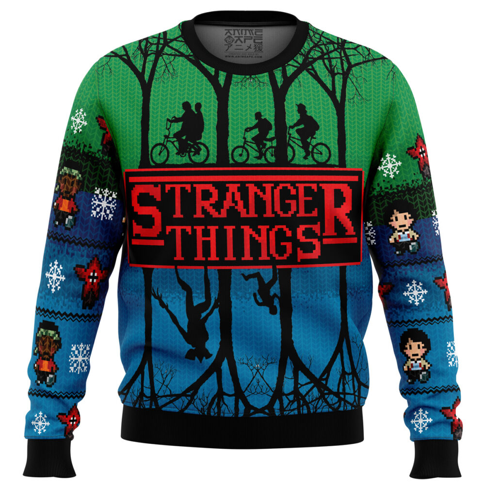 Stranger Things Ugly Christmas Sweater - Holiday Jumper Sweatshirt - Narides