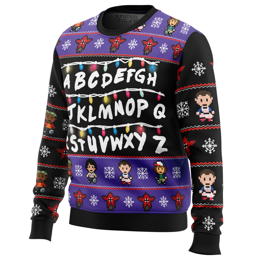 Stranger Things Ugly Christmas Sweater - Holiday Jumper Sweatshirt - Narides