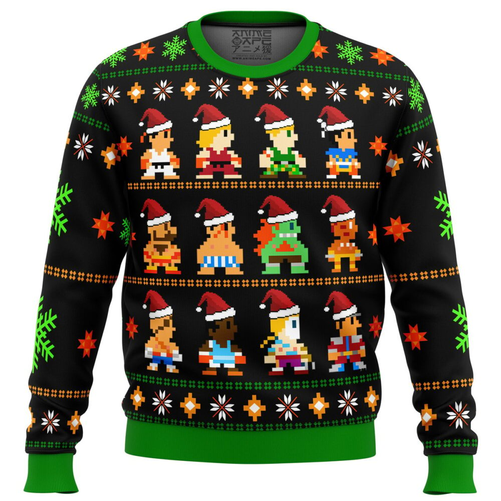 Street Fighter Classic Collection Ugly Christmas Sweater - Holiday Jumper Sweatshirt - Narides