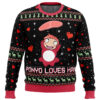 Studio Ghibli Ponyo Loves Ham Miyazaki Ugly Christmas Sweater - Holiday Jumper Sweatshirt - Narides