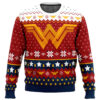 Super Heroes Wonder Woman Christmas Ugly Christmas Sweater - Holiday Jumper Sweatshirt - Narides