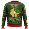 Super Smash Bros Merry Smashmas Ugly Christmas Sweater - Holiday Jumper Sweatshirt - Narides