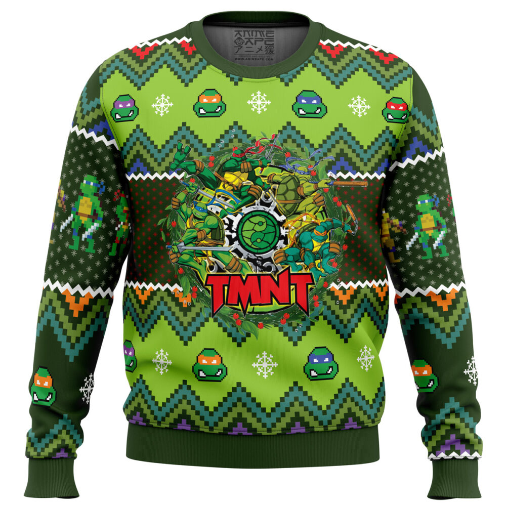 Teenage Mutant Ninja Turtles Ugly Christmas Sweater - Holiday Jumper Sweatshirt - Narides