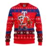 Texas Rangers Dabbing Santa Claus Party Ideas Christmas Jumper Ugly Sweater - Narides