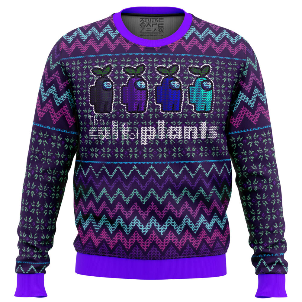 The Cult of Plants Among Us Ugly Christmas Sweater - Holiday Jumper Sweatshirt - Narides