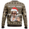 The Dude Abides The Big Lebowski Ugly Christmas Sweater - Holiday Jumper Sweatshirt - Narides